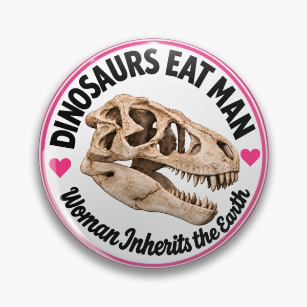 Item preview, Dinosaur eats man, woman inherits the earth (pink) designed and sold by kizu.