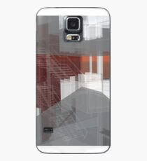 red, gray, orange, white, stairs and walls, abstract architectural drawings Case/Skin for Samsung Galaxy