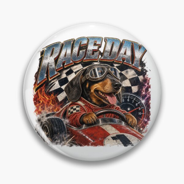 Item preview, Race Day – Dachshund Race Car Driver designed and sold by Automotive Art by Greg.