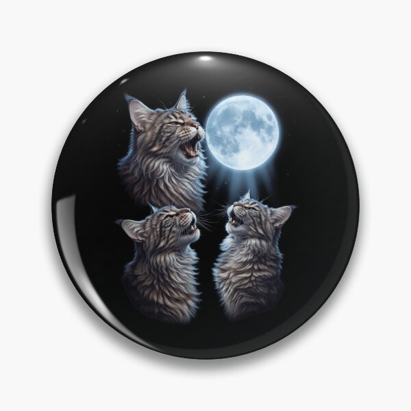 Item preview, Maine Coon Howling Moon Art Cat Kitten Lover designed and sold by dian-rody-crest.