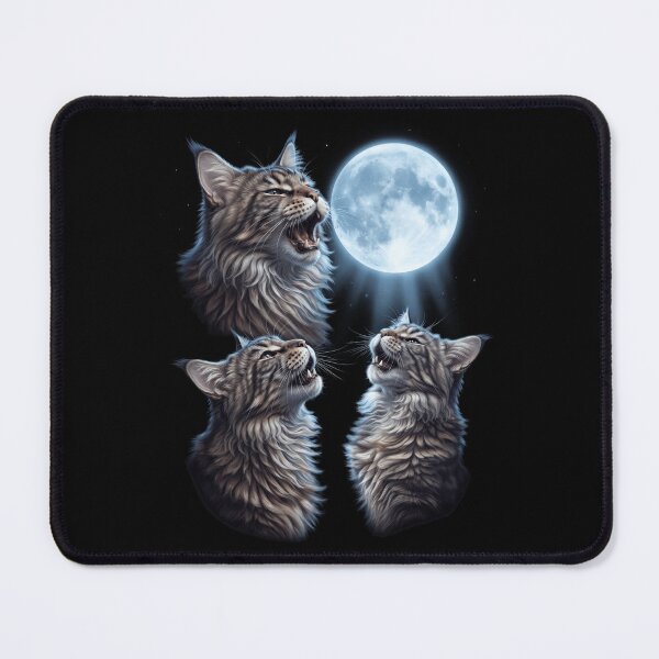 Item preview, Maine Coon Howling Moon Art Cat Kitten Lover designed and sold by dian-rody-crest.