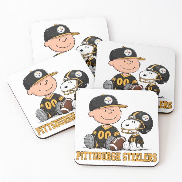 Item preview, Snoopy And Charlie Brown Pittsburgh Steelers Football Fan designed and sold by CaneufeyCip.