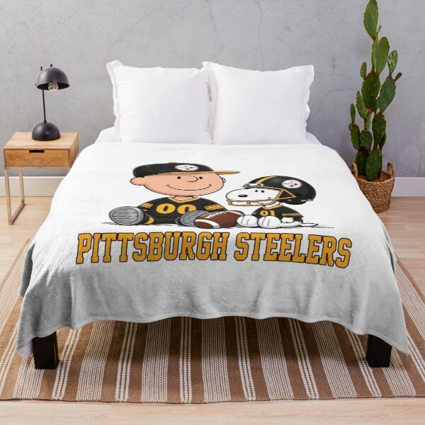 Item preview, Snoopy And Charlie Brown Pittsburgh Steelers Football Fan designed and sold by CaneufeyCip.