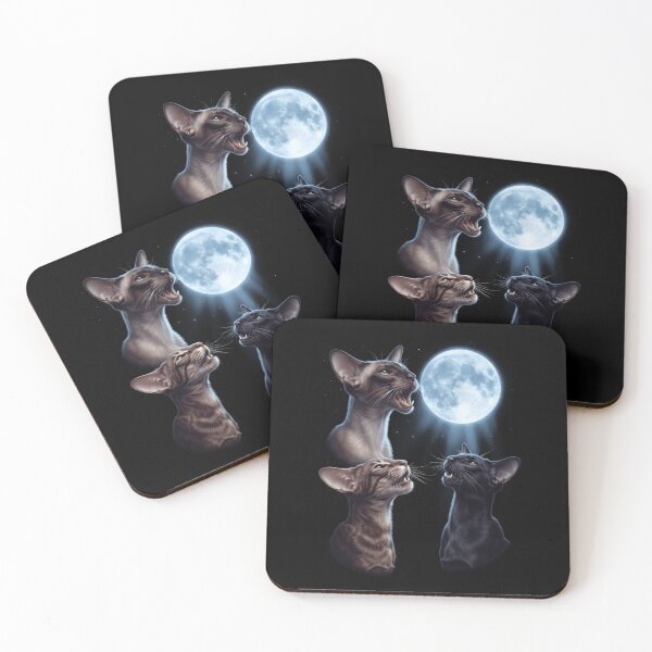 Item preview, Oriental Shorthair Howling Moon Art Cat Kitten Lover designed and sold by dian-rody-crest.