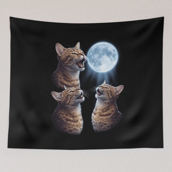 Item preview, Ocicat Howling Moon Art Cat Kitten Lover designed and sold by dian-rody-crest.