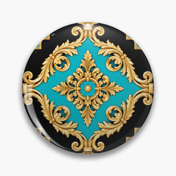 Item preview, Aqua & Black Gold Baroque designed and sold by DesignsByPrnces.