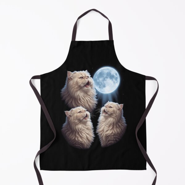 Aperçu de l'œuvre Chat persan hurlant à la lune, amoureux des chatons créée et vendue par dian-rody-crest.