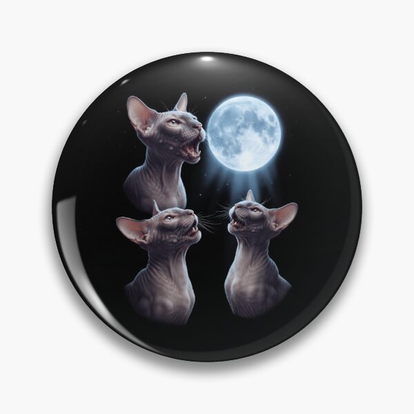 Item preview, Peterbald Howling Moon Art Cat Kitten Lover designed and sold by dian-rody-crest.