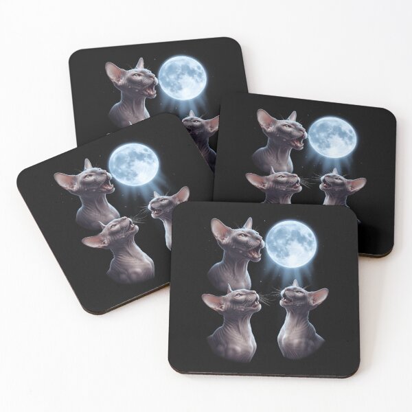 Item preview, Peterbald Howling Moon Art Cat Kitten Lover designed and sold by dian-rody-crest.