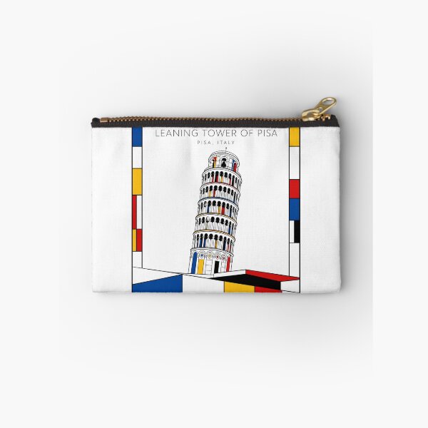 Item preview, Leaning Tower of Pisa Mondrian Style Poster 3D designed and sold by CMYKStudio.