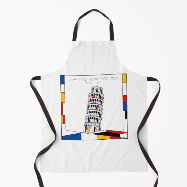 Item preview, Leaning Tower of Pisa Mondrian Style Poster 3D designed and sold by CMYKStudio.
