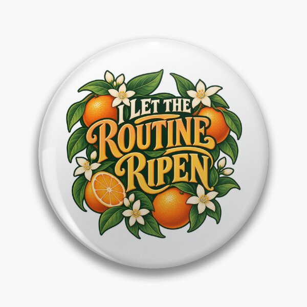 Item preview, I Let the Routine Ripen Orange Botanical Quote designed and sold by Bikivuno.