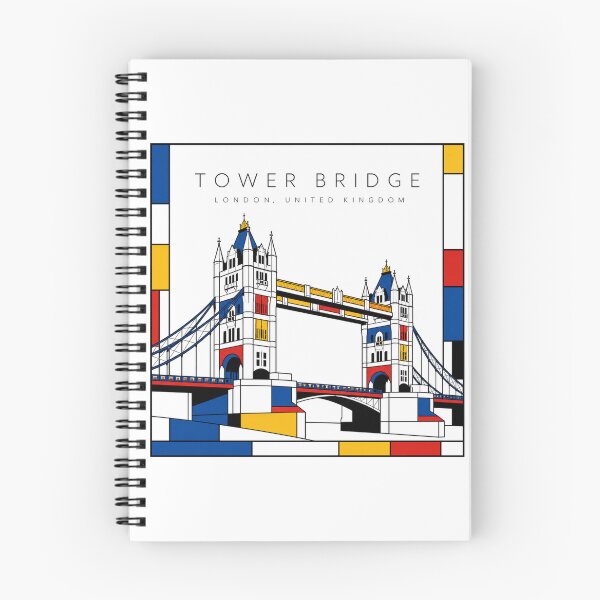 Item preview, Tower Bridge Mondrian Style Poster 3D designed and sold by CMYKStudio.