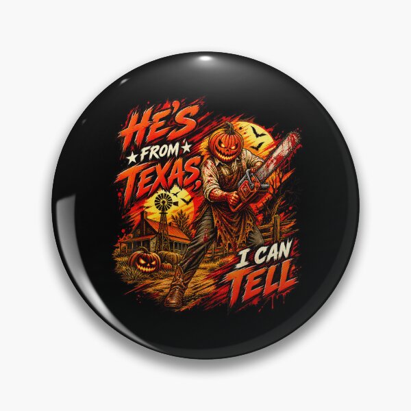 Item preview, Hes From Texas I Can Tell Halloween Pumpkin Horror (2) designed and sold by DaveBevitt.