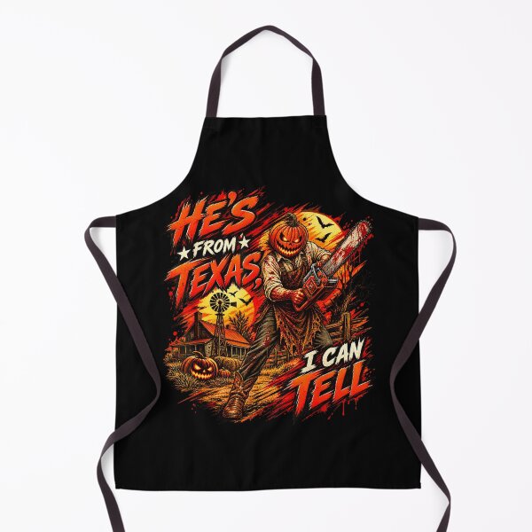 Item preview, Hes From Texas I Can Tell Halloween Pumpkin Horror (2) designed and sold by DaveBevitt.