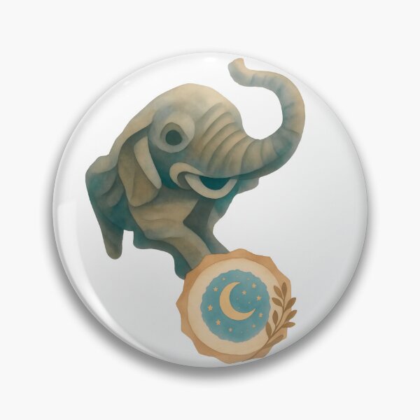Item preview, Watercolor Celestial Elephant with Moon and Stars designed and sold by MaisyTorrence.