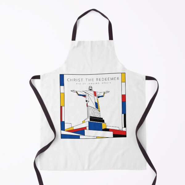 Item preview, Póster 3D del Cristo Redentor al estilo Mondrian designed and sold by CMYKStudio.