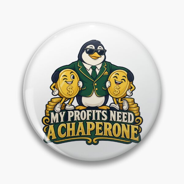 Item preview, My Profits Need a Chaperone Funny Penguin Art designed and sold by Bikivuno.