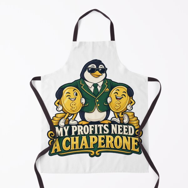 Item preview, My Profits Need a Chaperone Funny Penguin Art designed and sold by Bikivuno.