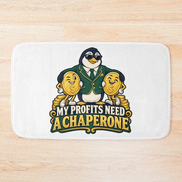 Item preview, My Profits Need a Chaperone Funny Penguin Art designed and sold by Bikivuno.