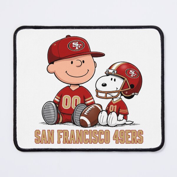 Item preview, Snoopy And Charlie Brown San Francisco 49ers Football Fan designed and sold by CaneufeyCip.