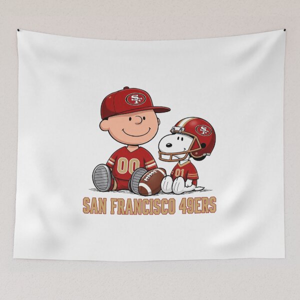 Item preview, Snoopy And Charlie Brown San Francisco 49ers Football Fan designed and sold by CaneufeyCip.