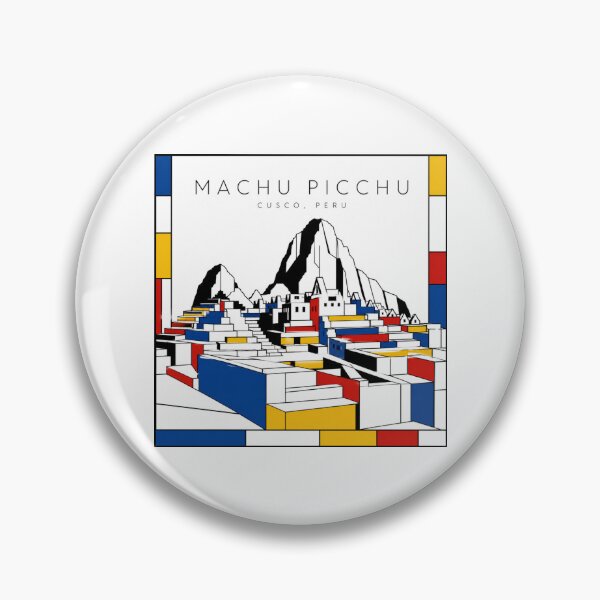 Artikelvorschau, Machu Picchu Poster im Mondrian-Stil (3D) entworfen und verkauft von CMYKStudio.