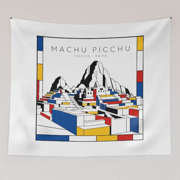 Item preview, Machu Picchu Mondrian Style Poster 3D designed and sold by CMYKStudio.