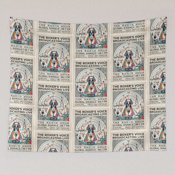 Item preview, Boxer Radio Host designed and sold by PictoVibe.