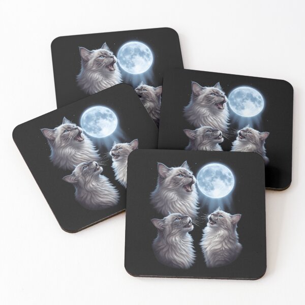 Item preview, Ragdoll Howling Moon Art Cat Kitten Lover designed and sold by dian-rody-crest.
