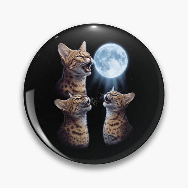 Item preview, Savannah Howling Moon Art Cat Kitten Lover designed and sold by dian-rody-crest.