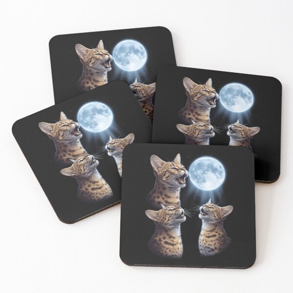 Item preview, Savannah Howling Moon Art Cat Kitten Lover designed and sold by dian-rody-crest.