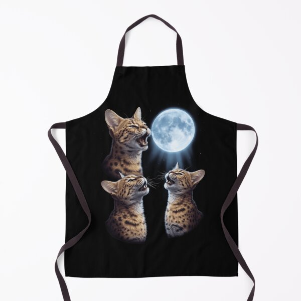 Aperçu de l'œuvre Savannah Howling Moon Art Chat Amoureux des chatons créée et vendue par dian-rody-crest.