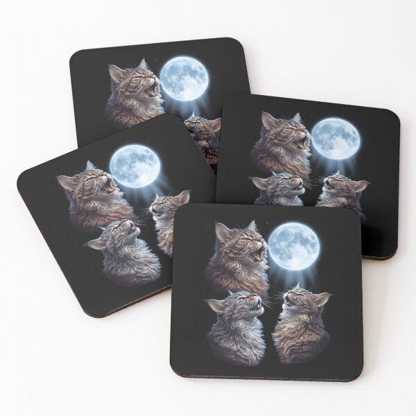 Item preview, Selkirk Rex Howling Moon Art Cat Kitten Lover designed and sold by dian-rody-crest.