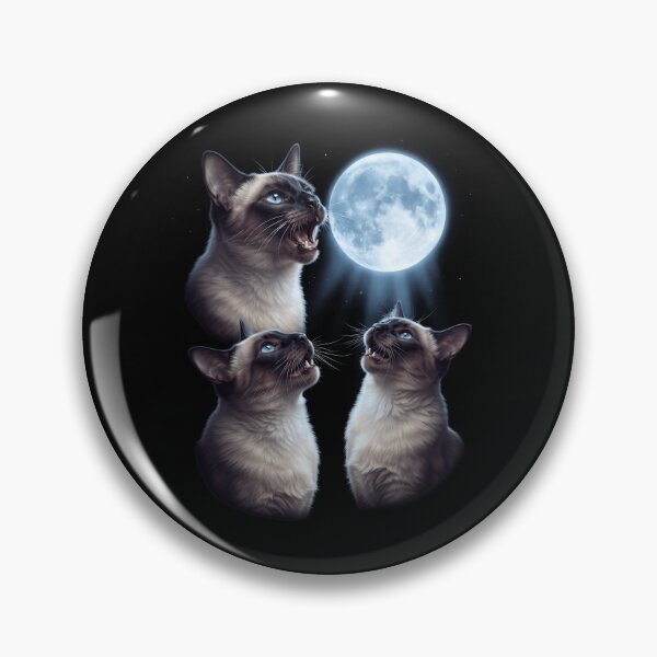 Item preview, Siamese Howling Moon Art Cat Kitten Lover designed and sold by dian-rody-crest.