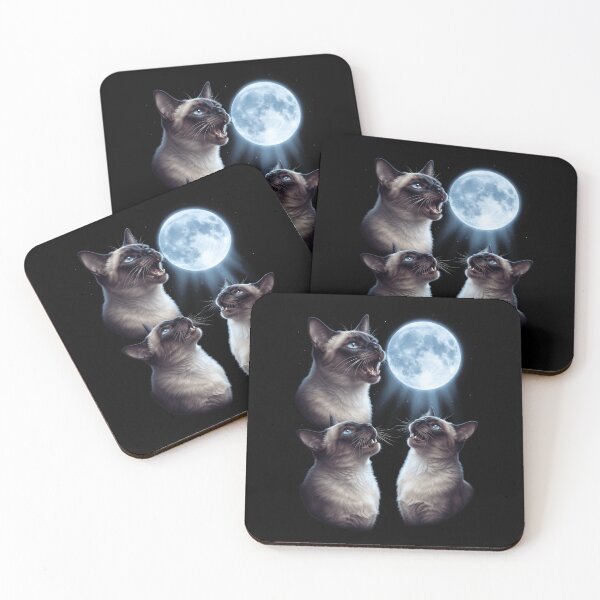 Item preview, Siamese Howling Moon Art Cat Kitten Lover designed and sold by dian-rody-crest.