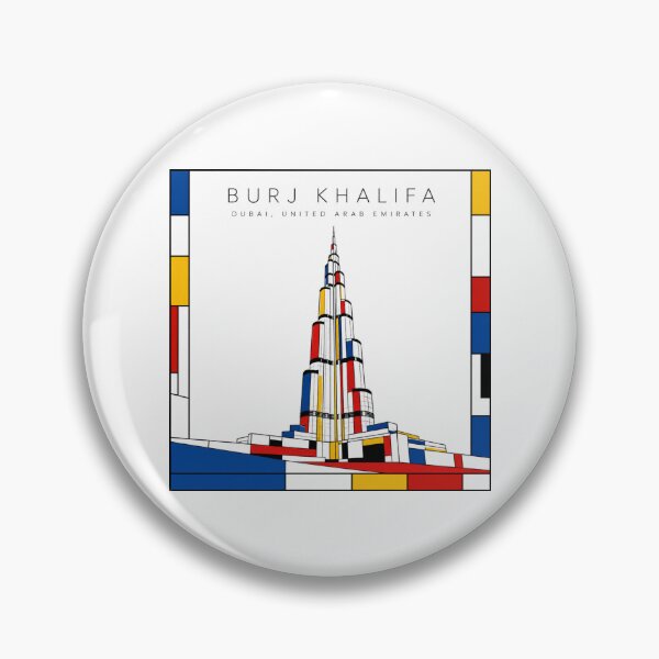 Item preview, Burj Khalifa Mondrian Style Poster 3D designed and sold by CMYKStudio.