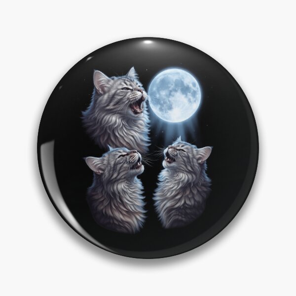 Item preview, Siberian Howling Moon Art Cat Kitten Lover designed and sold by dian-rody-crest.