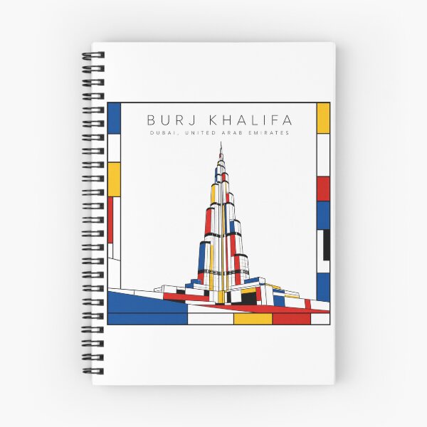 Item preview, Burj Khalifa Mondrian Style Poster 3D designed and sold by CMYKStudio.