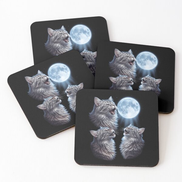 Item preview, Siberian Howling Moon Art Cat Kitten Lover designed and sold by dian-rody-crest.