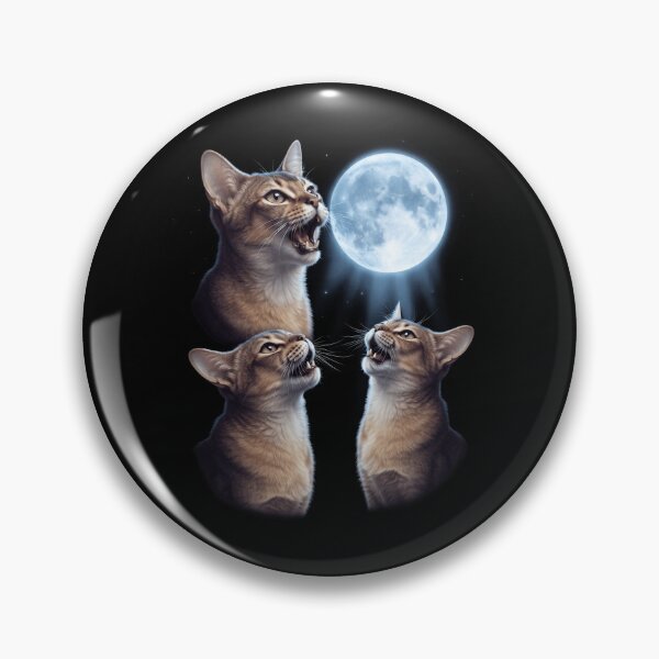 Item preview, Singapura Howling Moon Art Cat Kitten Lover designed and sold by dian-rody-crest.