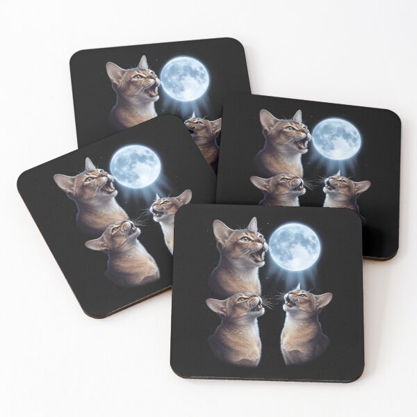 Item preview, Singapura Howling Moon Art Cat Kitten Lover designed and sold by dian-rody-crest.