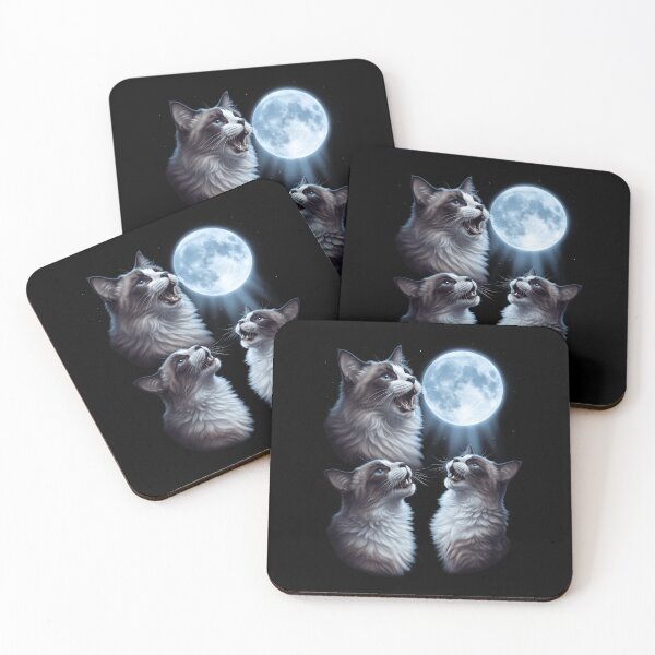 Item preview, Snowshoe Howling Moon Art Cat Kitten Lover designed and sold by dian-rody-crest.