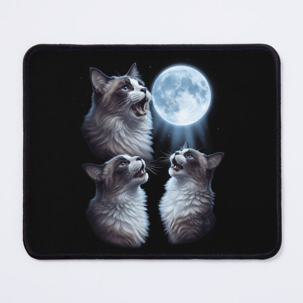 Item preview, Snowshoe Howling Moon Art Cat Kitten Lover designed and sold by dian-rody-crest.