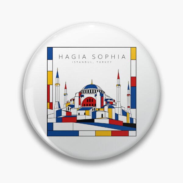 Item preview, Hagia Sophia Mondrian Style Poster 3D designed and sold by CMYKStudio.