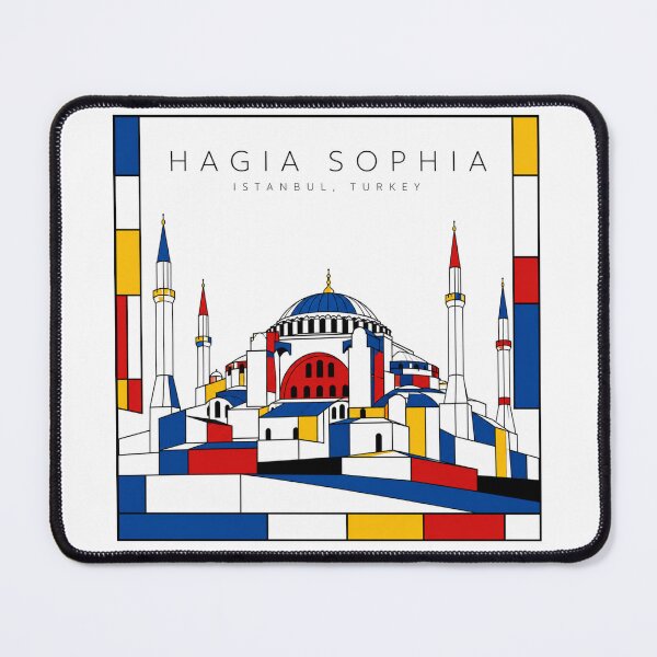 Item preview, Hagia Sophia Mondrian Style Poster 3D designed and sold by CMYKStudio.