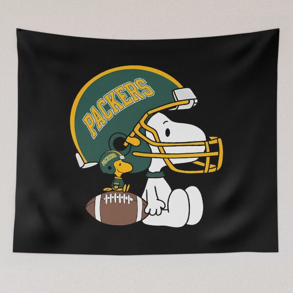 Item preview, Snoopy And Woodstock Green Bay Packers designed and sold by Felishing Yupex.