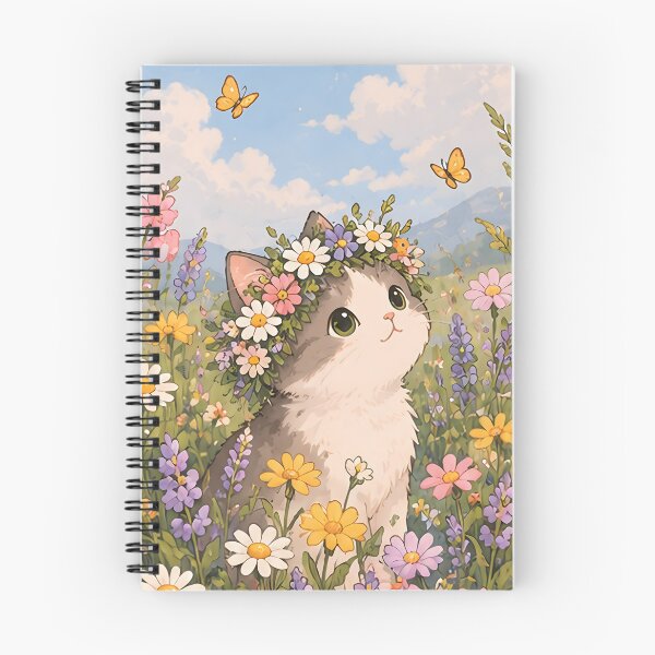 Artikelvorschau, Katze & Wildblumen – Botanisches Katzendesign entworfen und verkauft von KWW SHOP.