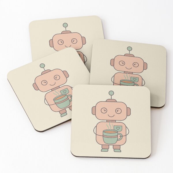 Item preview, Cute Robot Coffee T-Shirt - Minimalist Tech & Coffee Lover Graphic designed and sold by cybertreat.