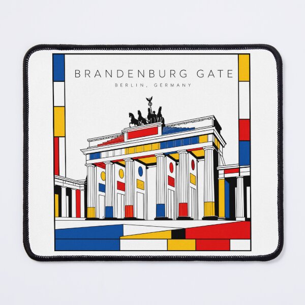 Item preview, Brandenburg Gate Mondrian Style Poster 3D designed and sold by CMYKStudio.